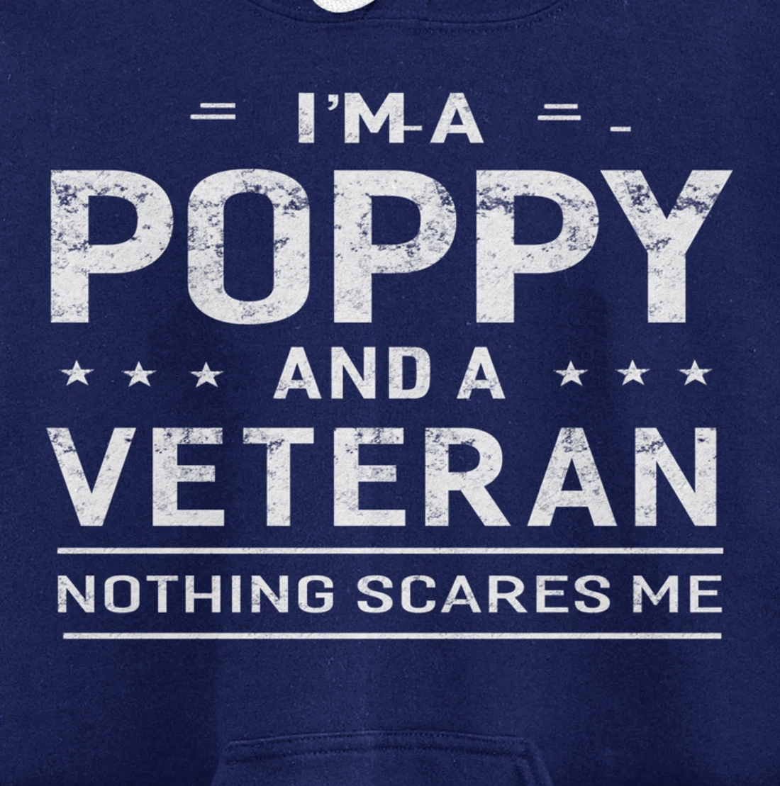 I'm A Poppy And Veteran Men Grandpa Funny Gift Veterans Pullover Hoodie