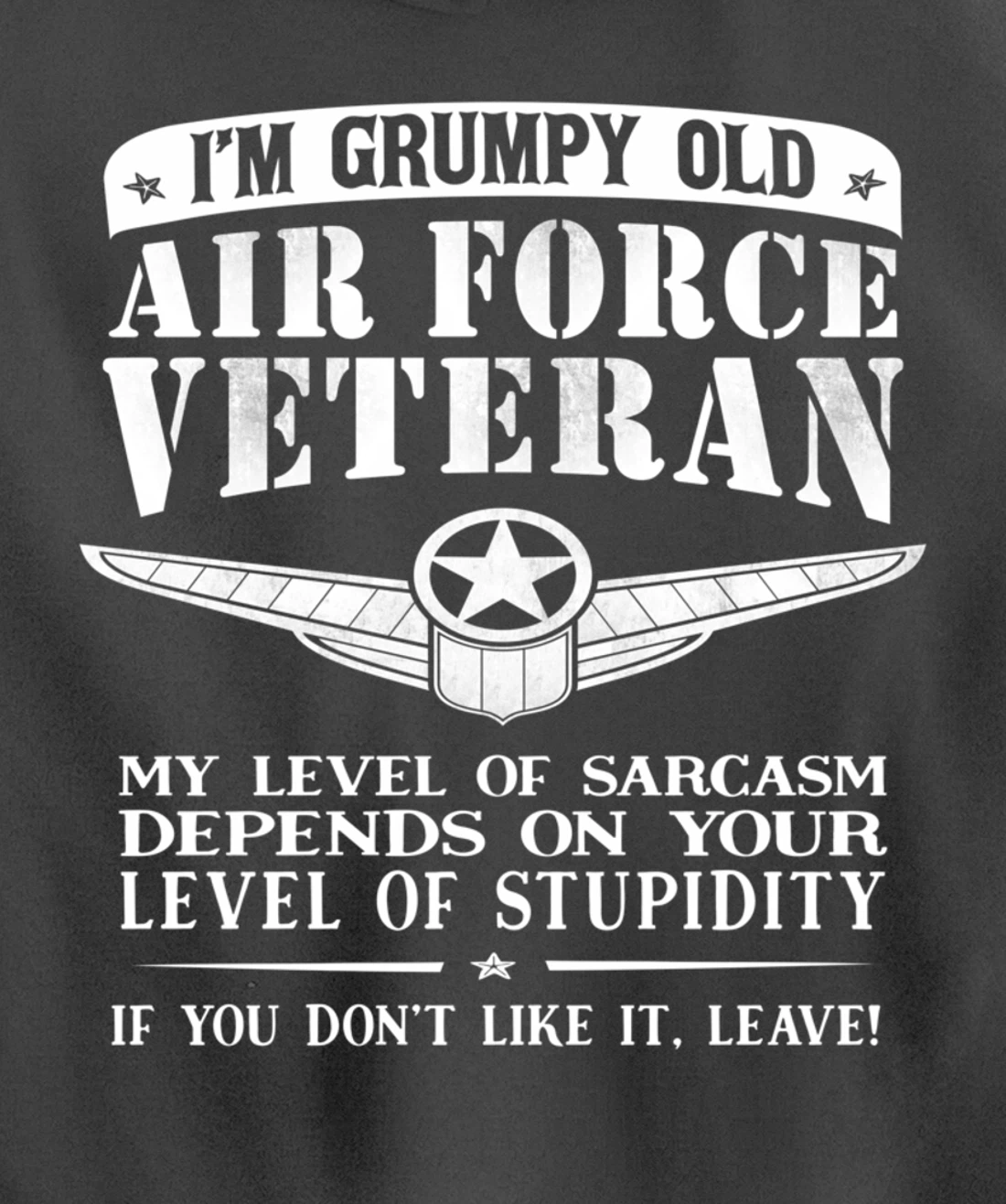 I'm a Grumpy Old Air Force Veteran Funny Men Gift Pullover Hoodie