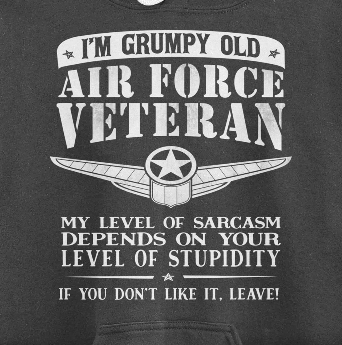 I'm a Grumpy Old Air Force Veteran Funny Men Gift Pullover Hoodie