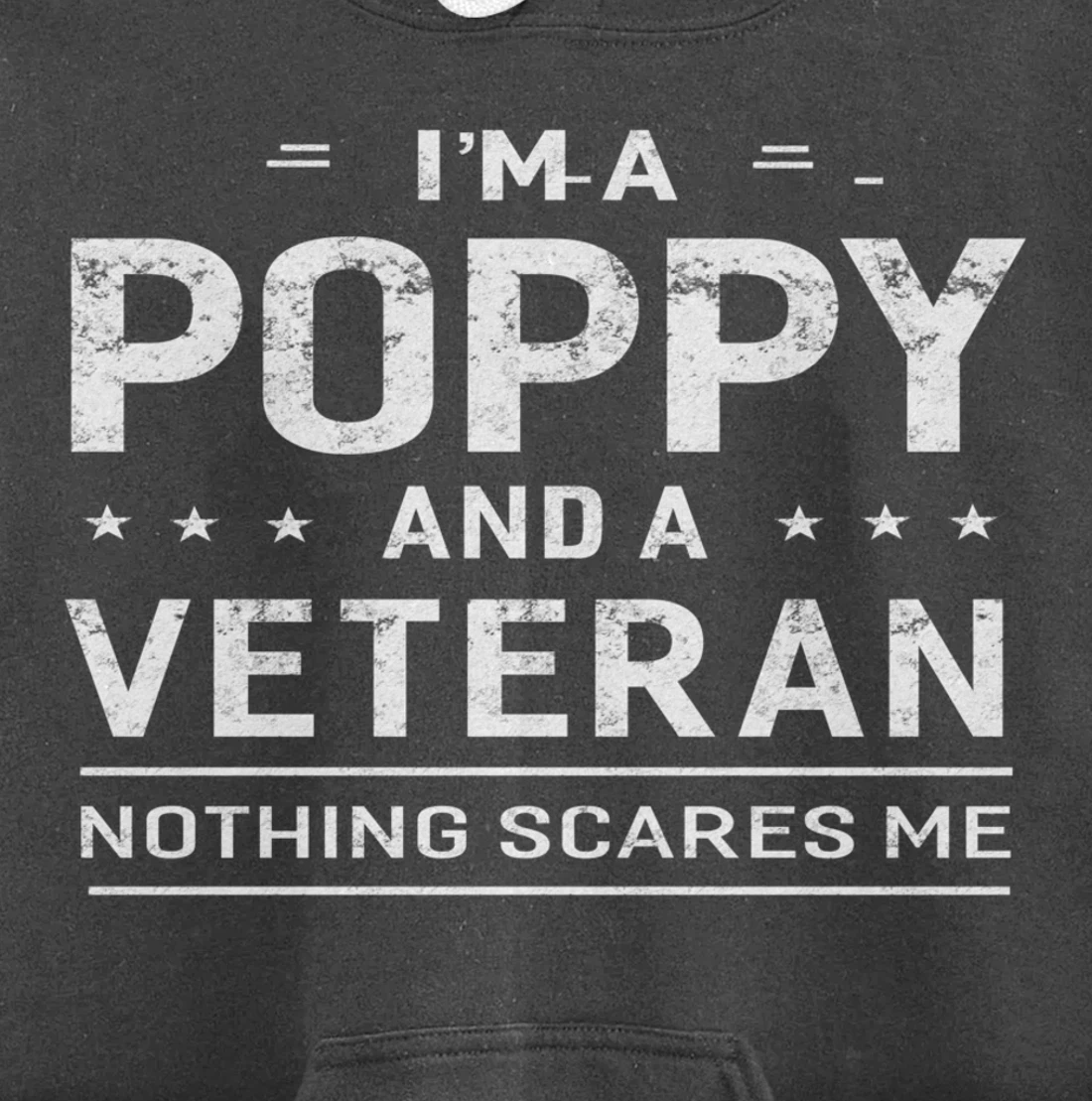 I'm A Poppy And Veteran Men Grandpa Funny Gift Veterans Pullover Hoodie