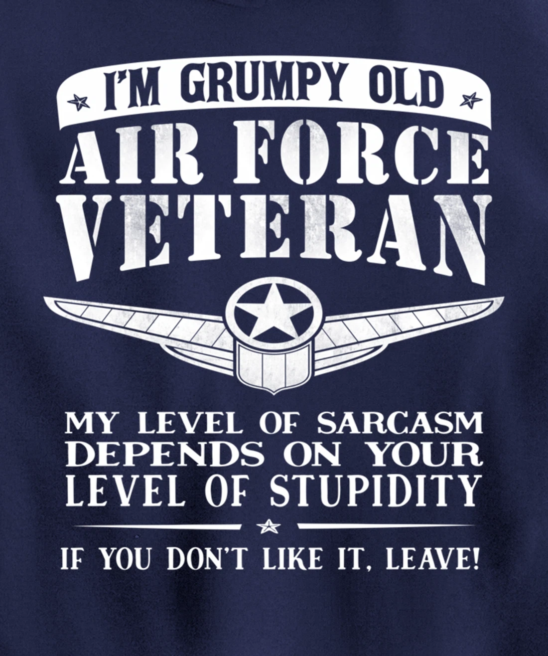 I'm a Grumpy Old Air Force Veteran Funny Men Gift Pullover Hoodie