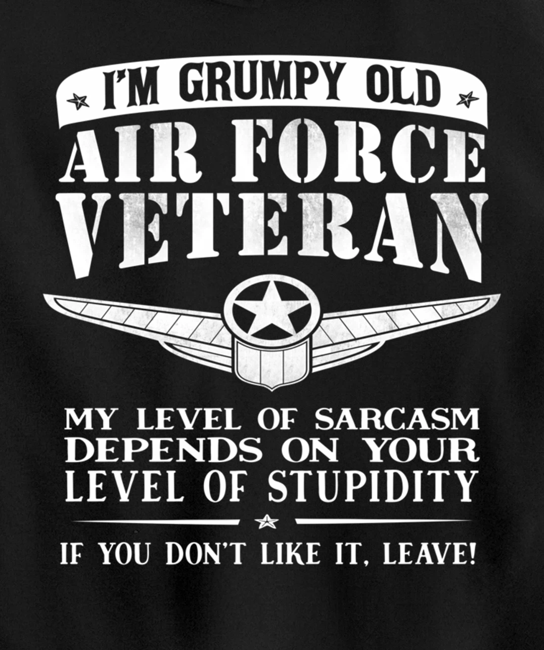 I'm a Grumpy Old Air Force Veteran Funny Men Gift Pullover Hoodie