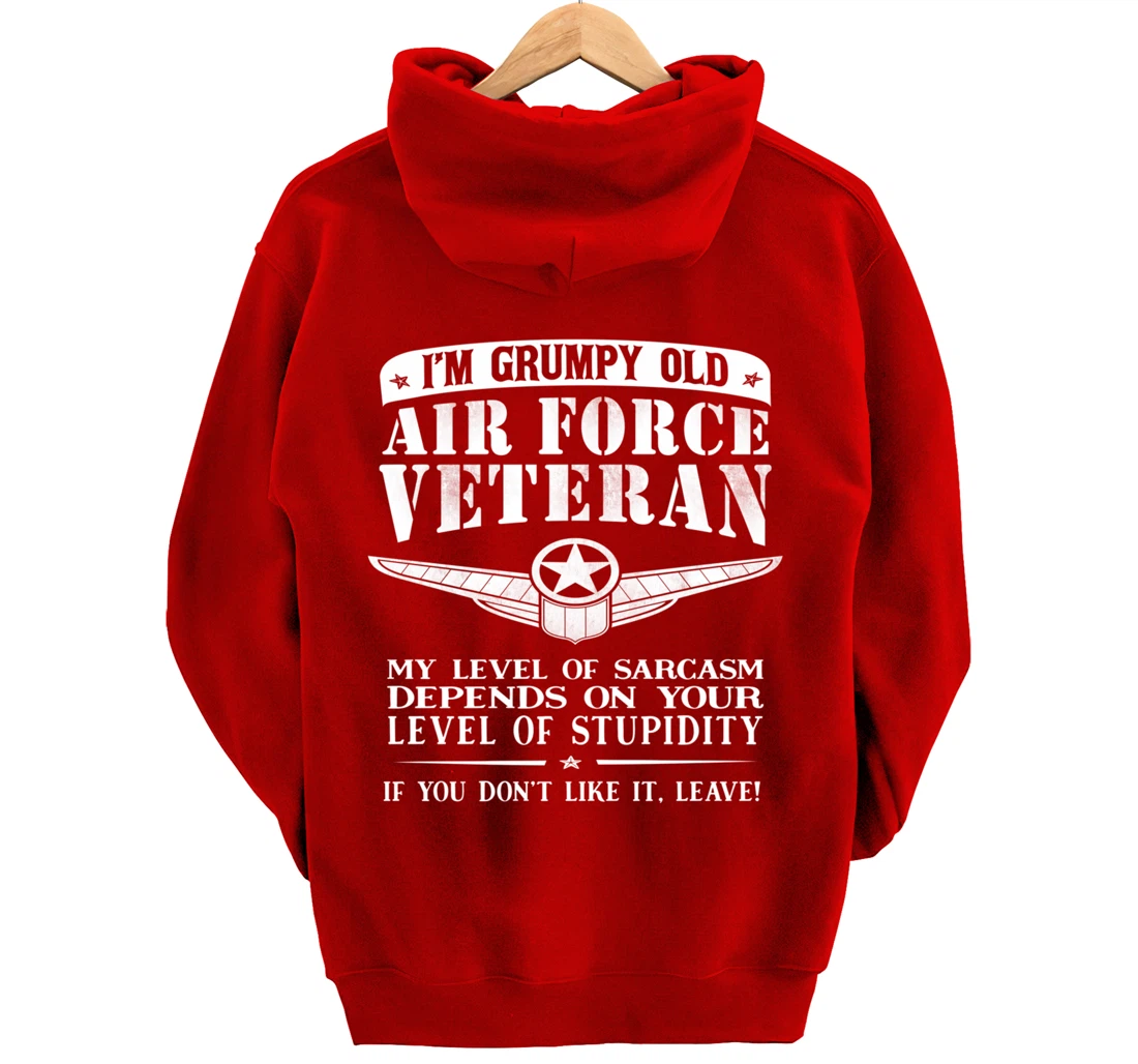 I'm a Grumpy Old Air Force Veteran Funny Men Gift Pullover Hoodie