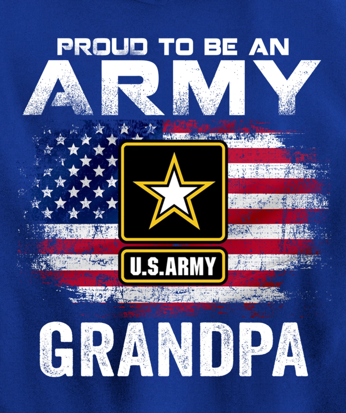 Proud To Be An Army Grandpa With American Flag Gift Veteran Pullover Hoodie