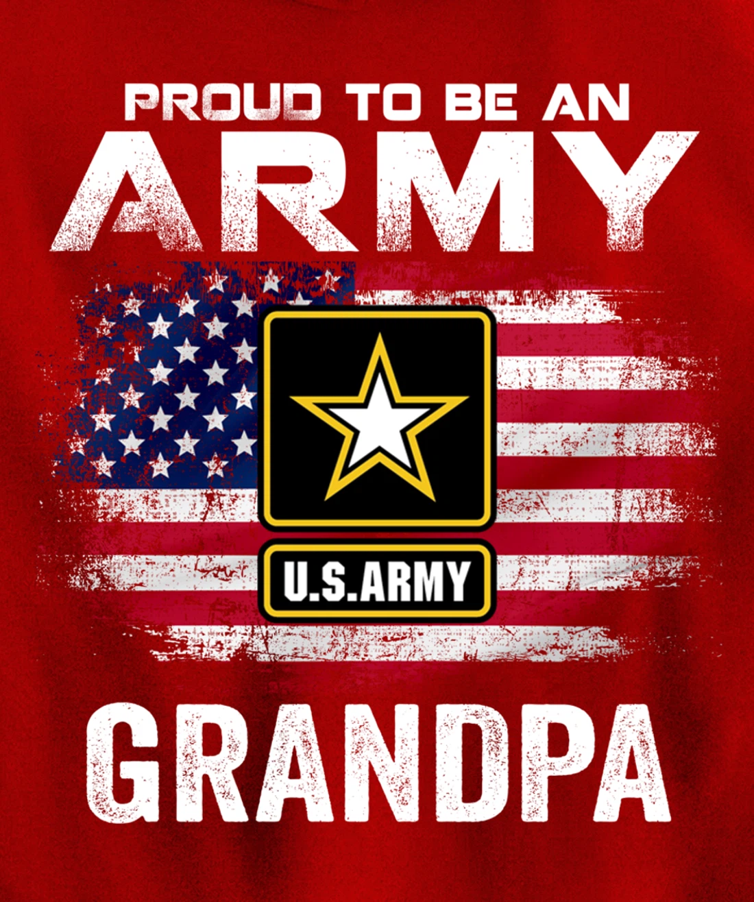 Proud To Be An Army Grandpa With American Flag Gift Veteran Pullover Hoodie