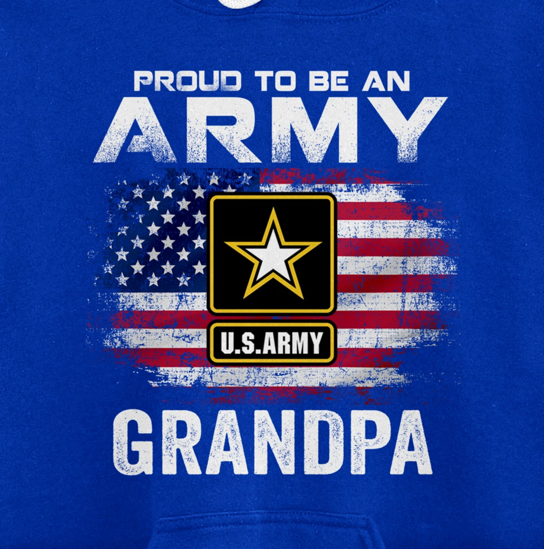 Proud To Be An Army Grandpa With American Flag Gift Veteran Pullover Hoodie