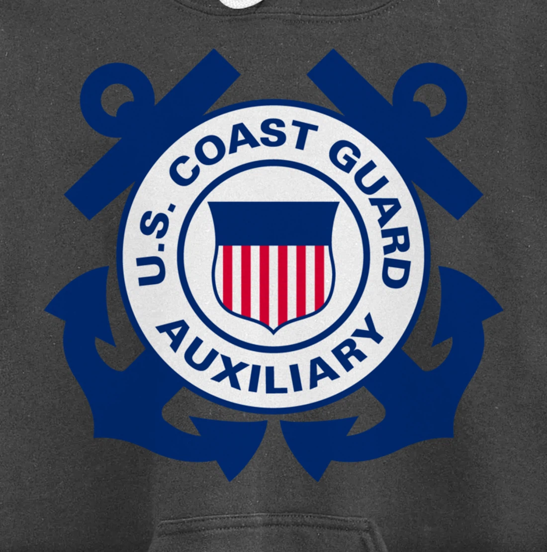 United States Coast Guard Auxiliary Logo Military Veteran Pullover Hoodie