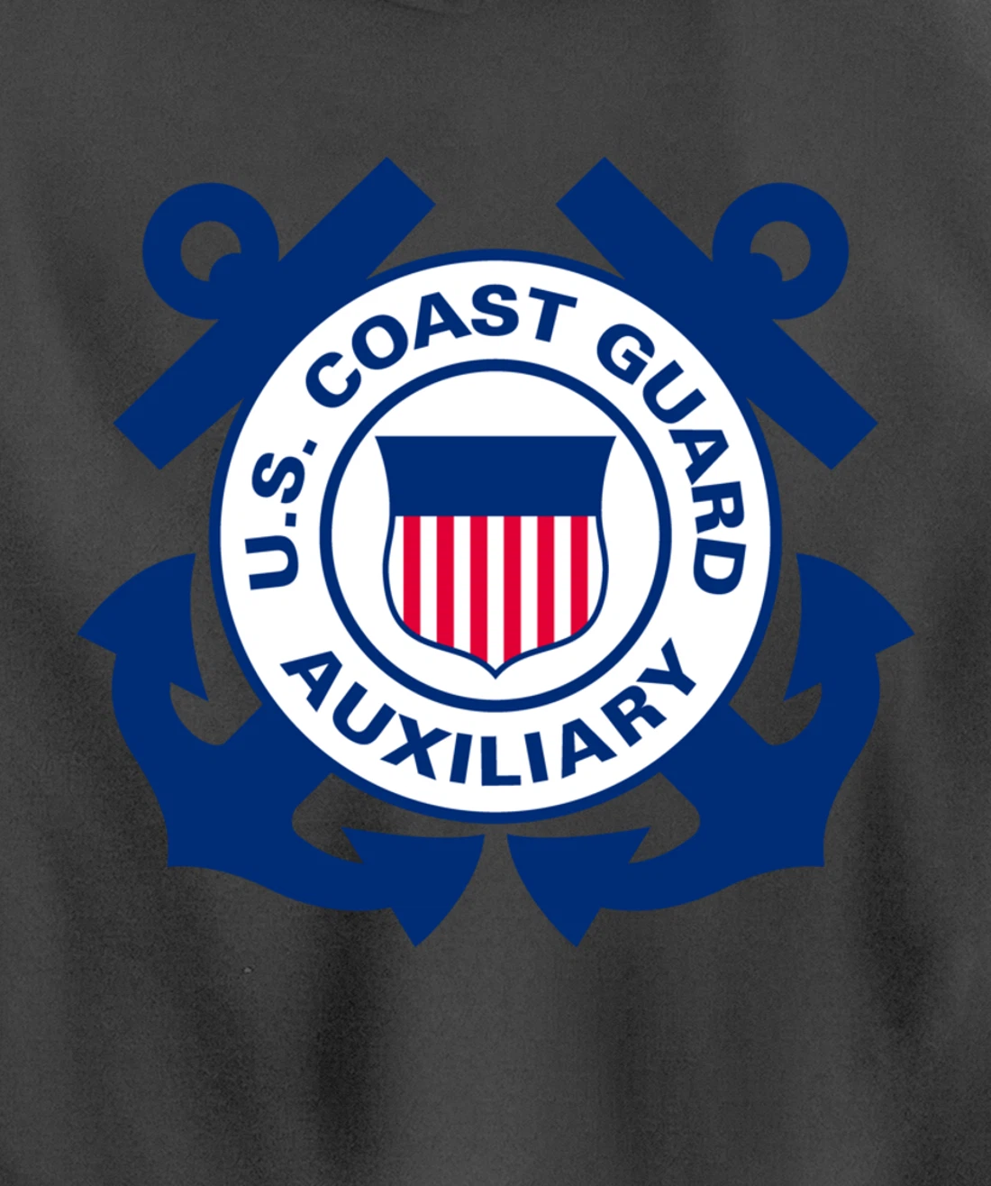United States Coast Guard Auxiliary Logo Military Veteran Pullover Hoodie