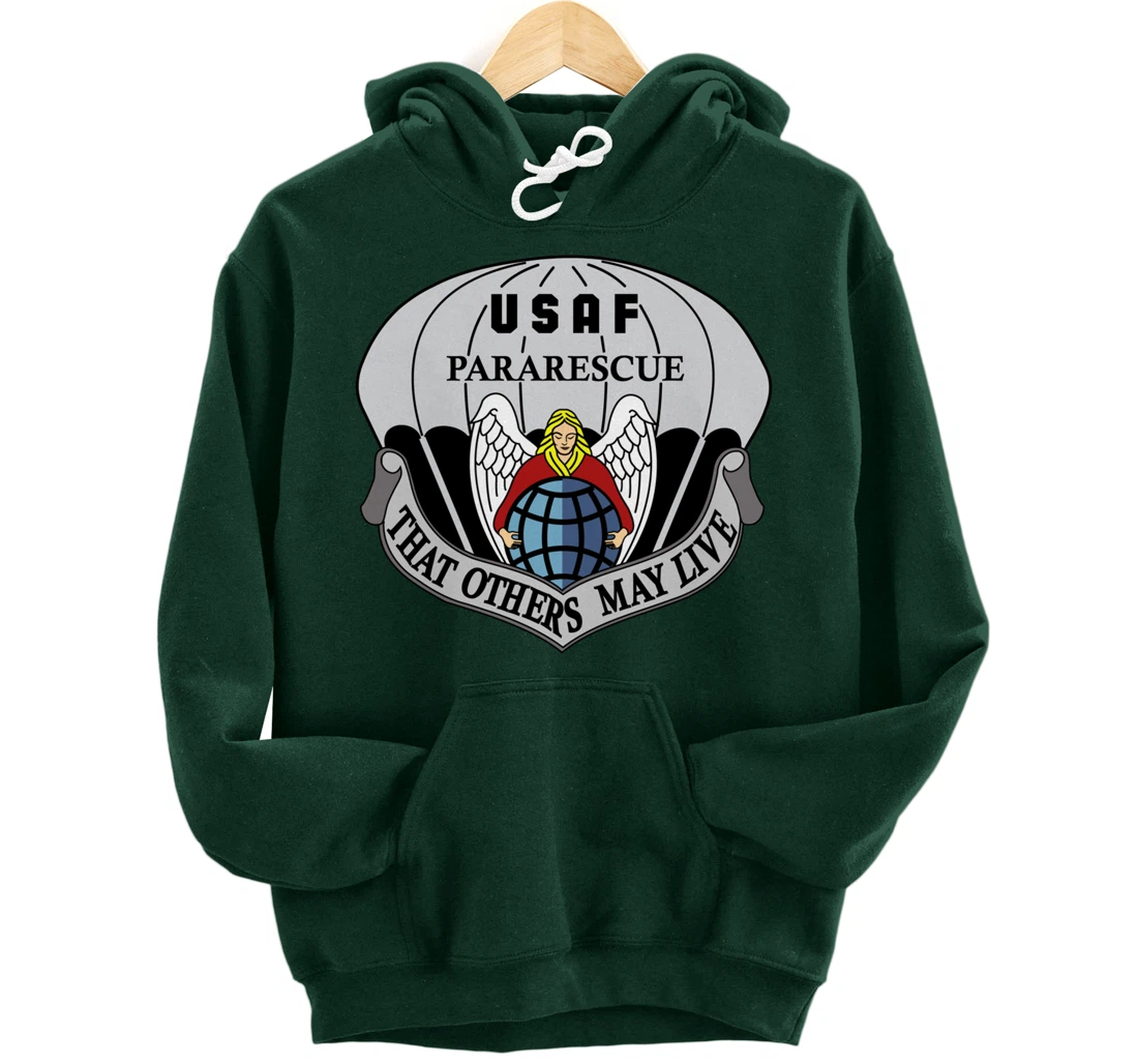Air Force Pararescue Insignia PJ Military Veteran Patriotic Pullover Hoodie