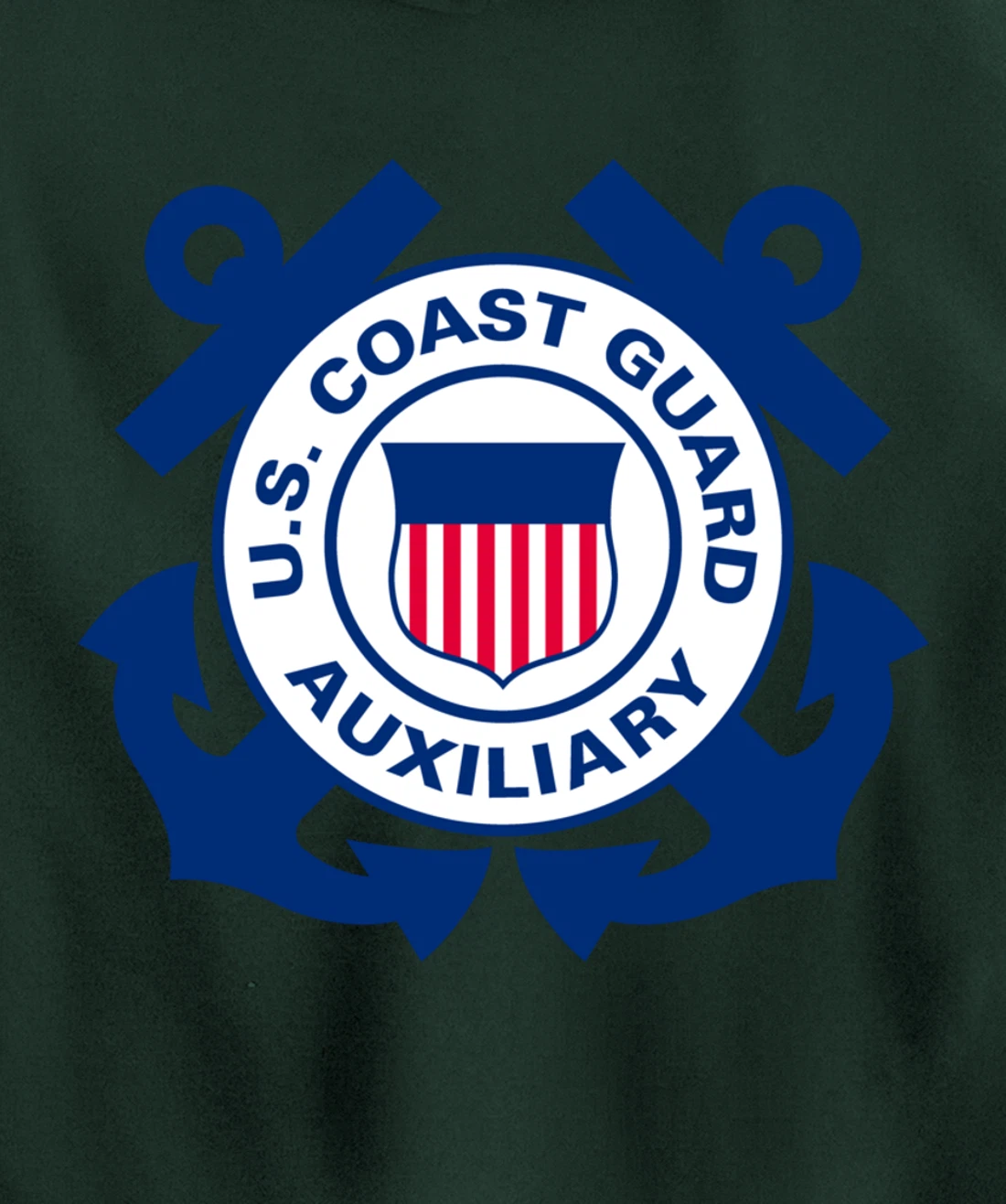 United States Coast Guard Auxiliary Logo Military Veteran Pullover Hoodie