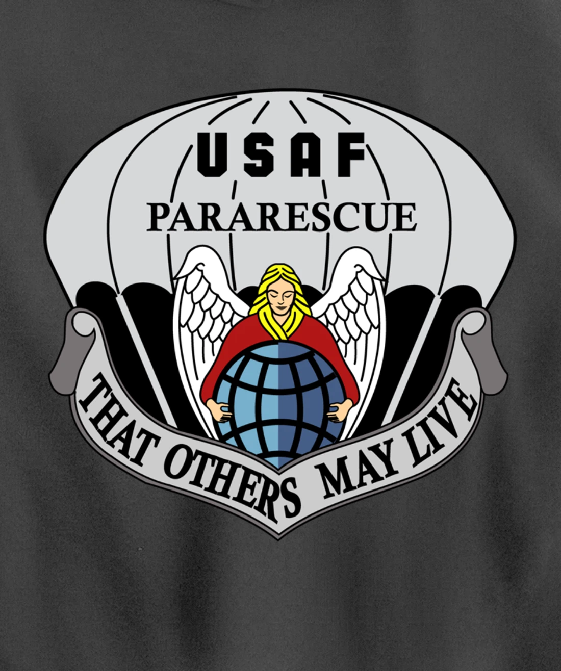 Air Force Pararescue Insignia PJ Military Veteran Patriotic Pullover Hoodie