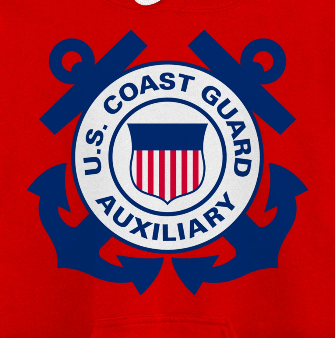 United States Coast Guard Auxiliary Logo Military Veteran Pullover Hoodie