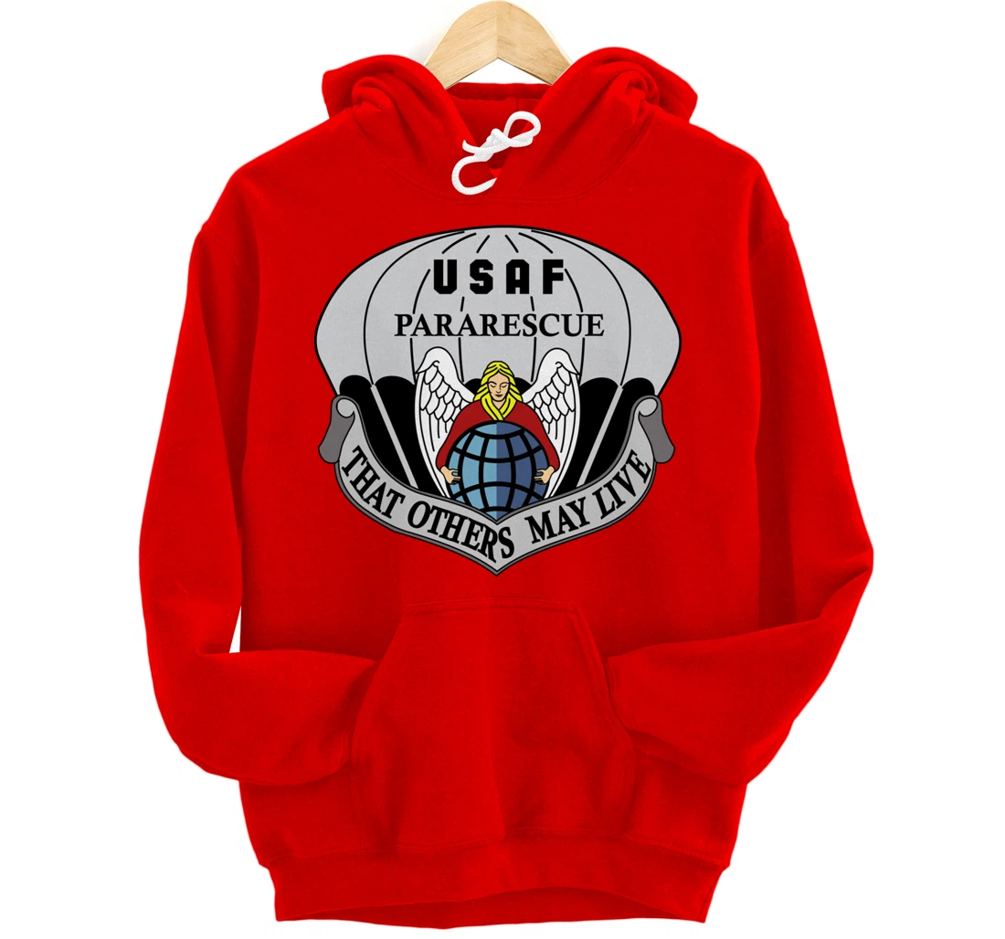 Air Force Pararescue Insignia PJ Military Veteran Patriotic Pullover Hoodie