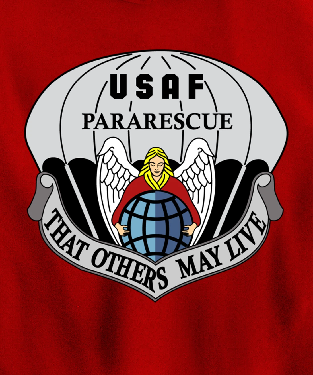 Air Force Pararescue Insignia PJ Military Veteran Patriotic Pullover Hoodie