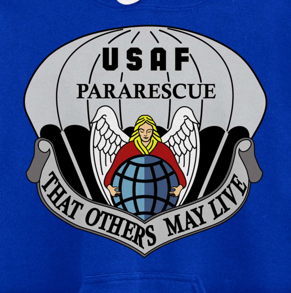 Air Force Pararescue Insignia PJ Military Veteran Patriotic Pullover Hoodie