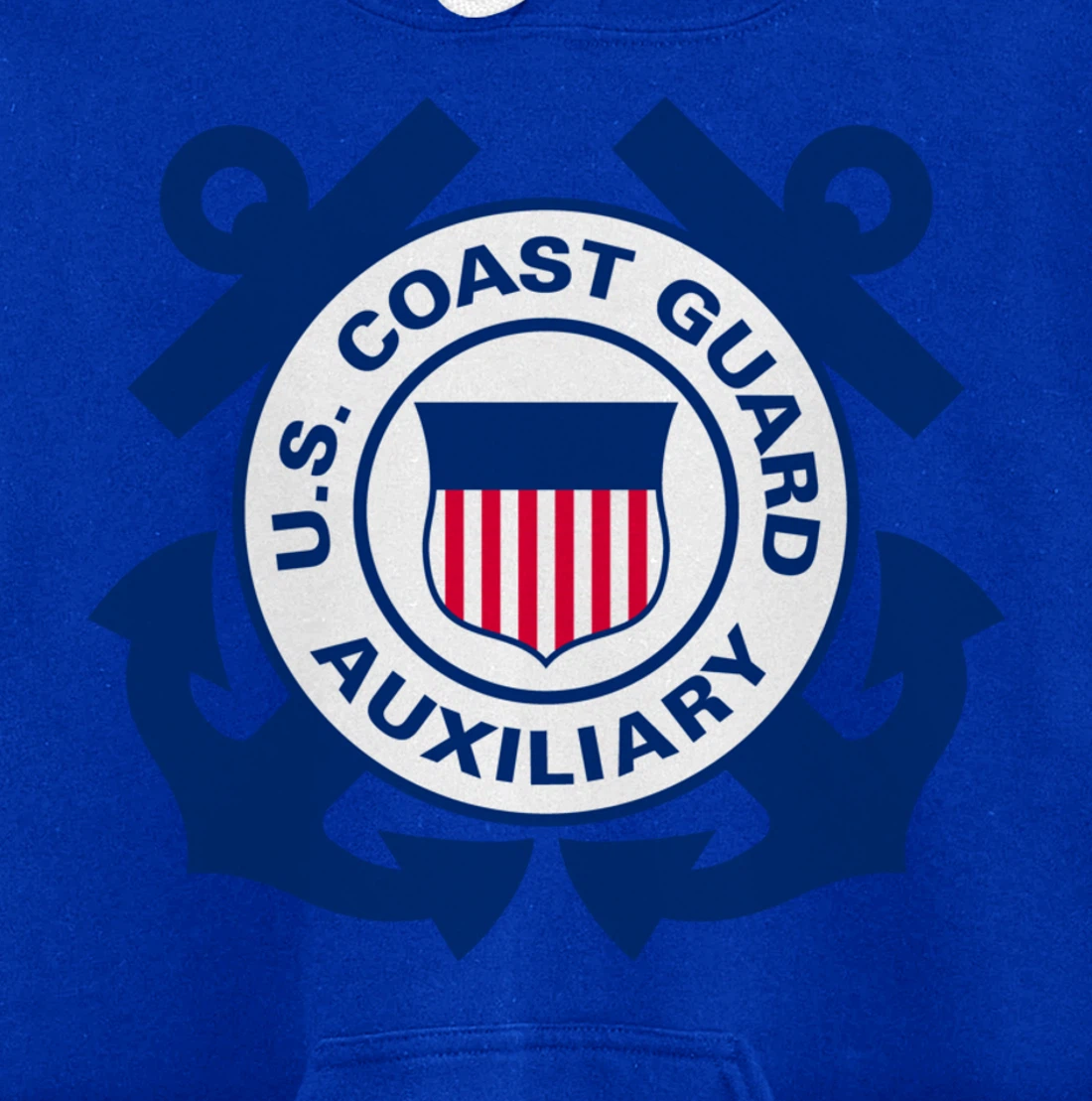 United States Coast Guard Auxiliary Logo Military Veteran Pullover Hoodie