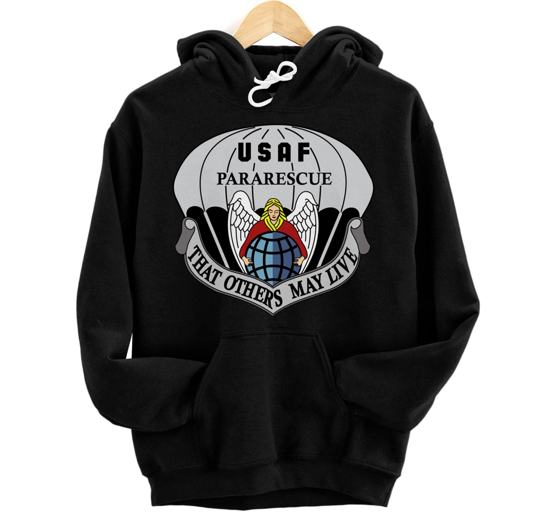Air Force Pararescue Insignia PJ Military Veteran Patriotic Pullover Hoodie