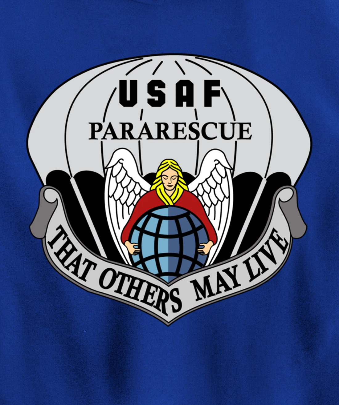Air Force Pararescue Insignia PJ Military Veteran Patriotic Pullover Hoodie