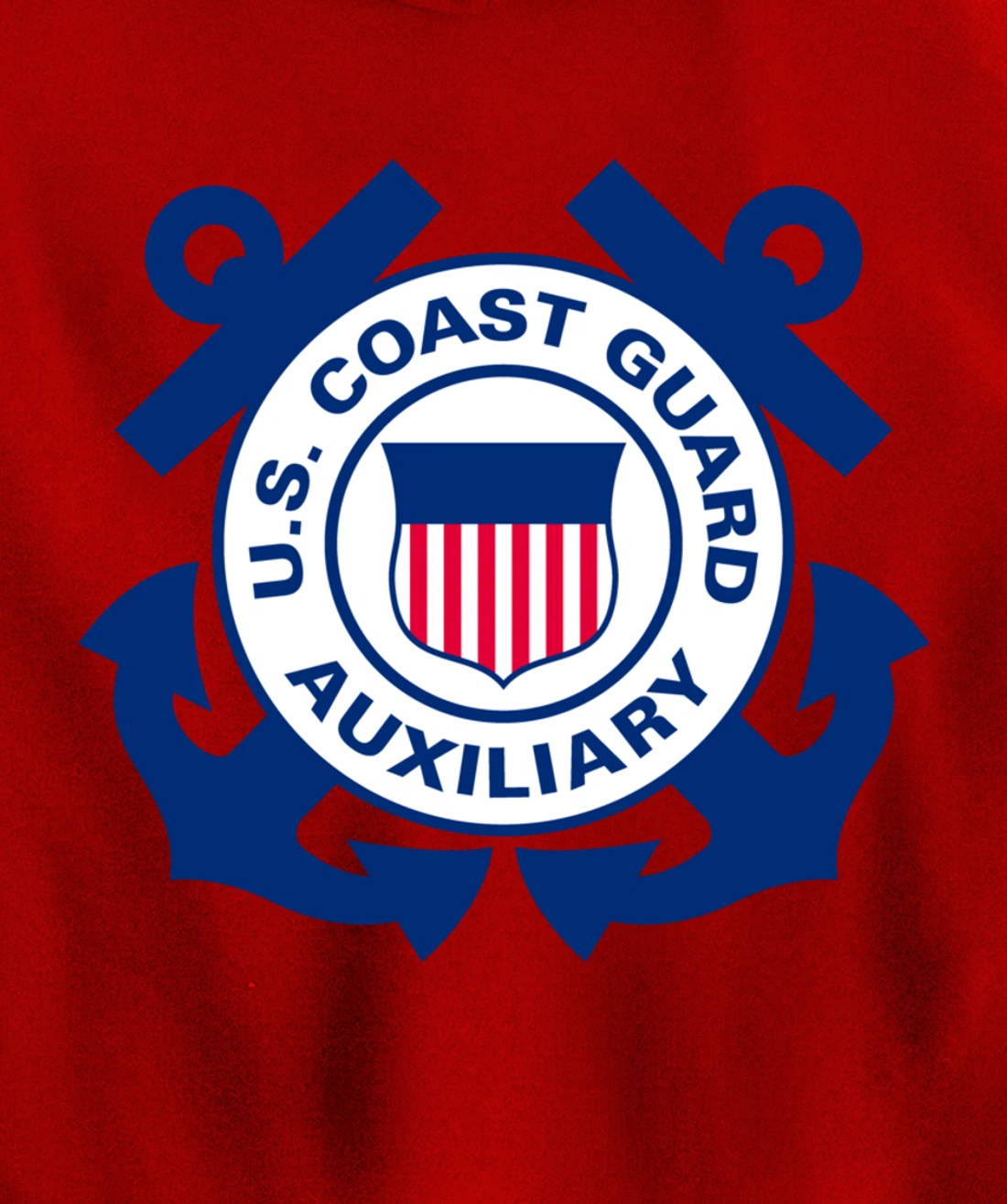United States Coast Guard Auxiliary Logo Military Veteran Pullover Hoodie