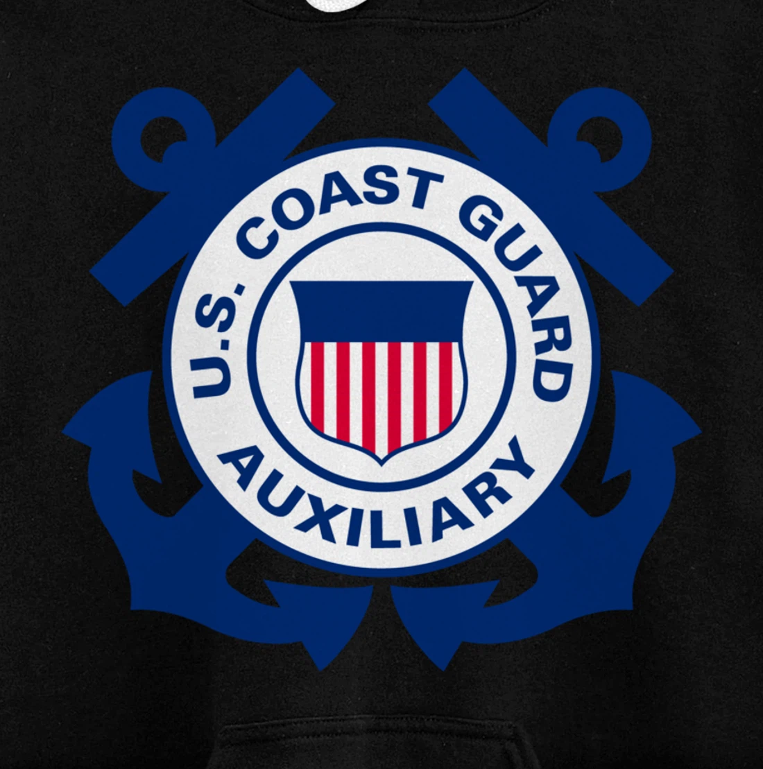 United States Coast Guard Auxiliary Logo Military Veteran Pullover Hoodie