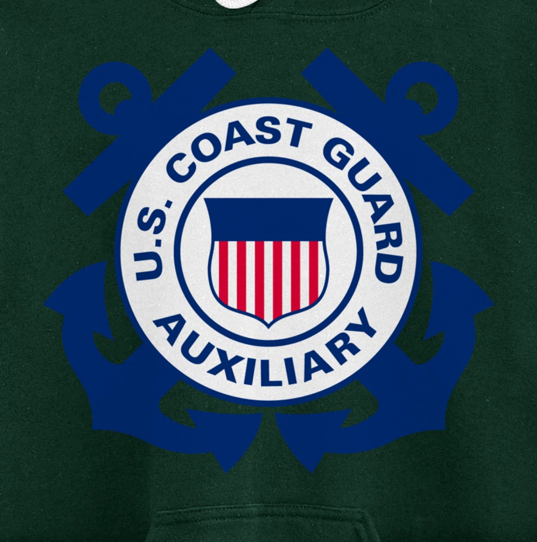 United States Coast Guard Auxiliary Logo Military Veteran Pullover Hoodie