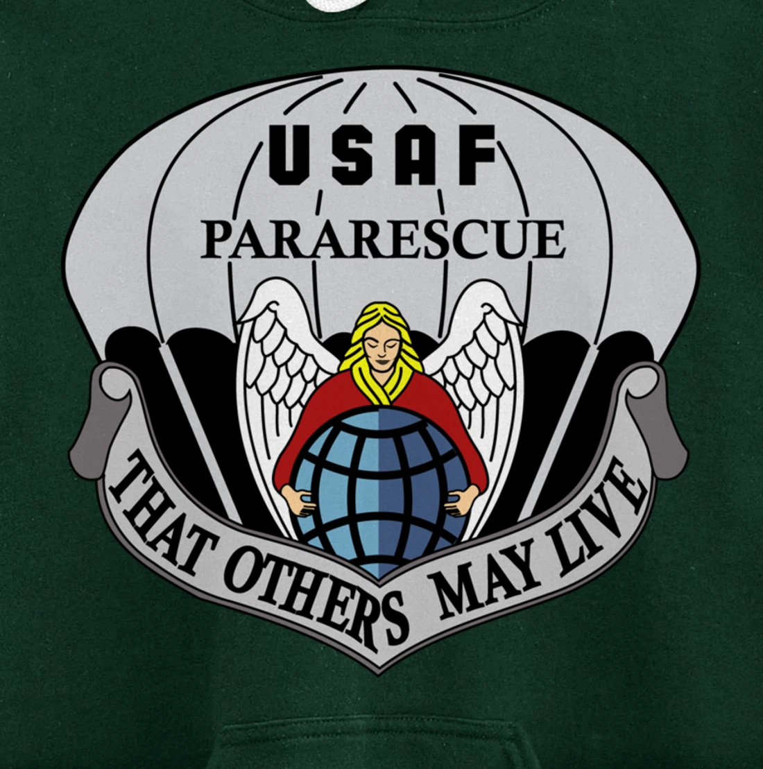 Air Force Pararescue Insignia PJ Military Veteran Patriotic Pullover Hoodie