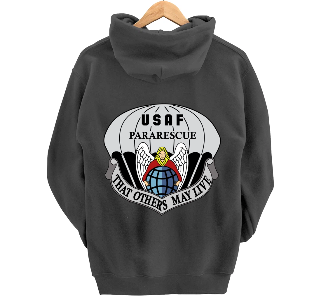 Air Force Pararescue Insignia PJ Military Veteran Patriotic Pullover Hoodie