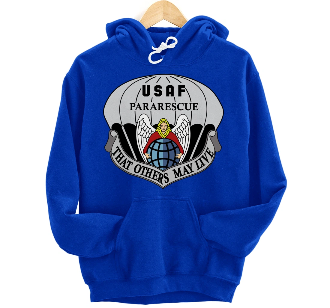 Air Force Pararescue Insignia PJ Military Veteran Patriotic Pullover Hoodie