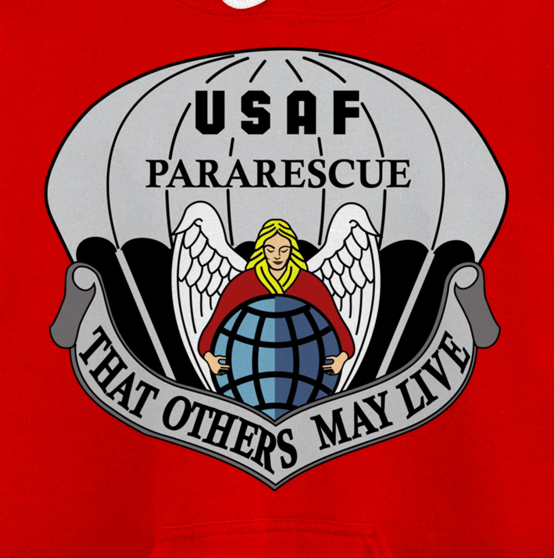 Air Force Pararescue Insignia PJ Military Veteran Patriotic Pullover Hoodie