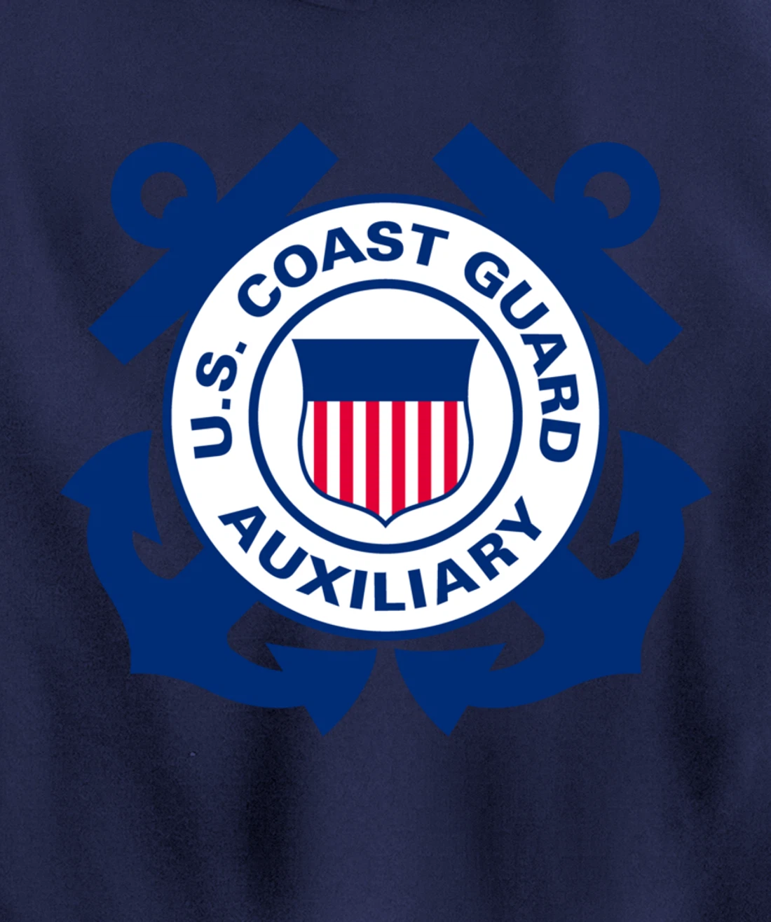 United States Coast Guard Auxiliary Logo Military Veteran Pullover Hoodie