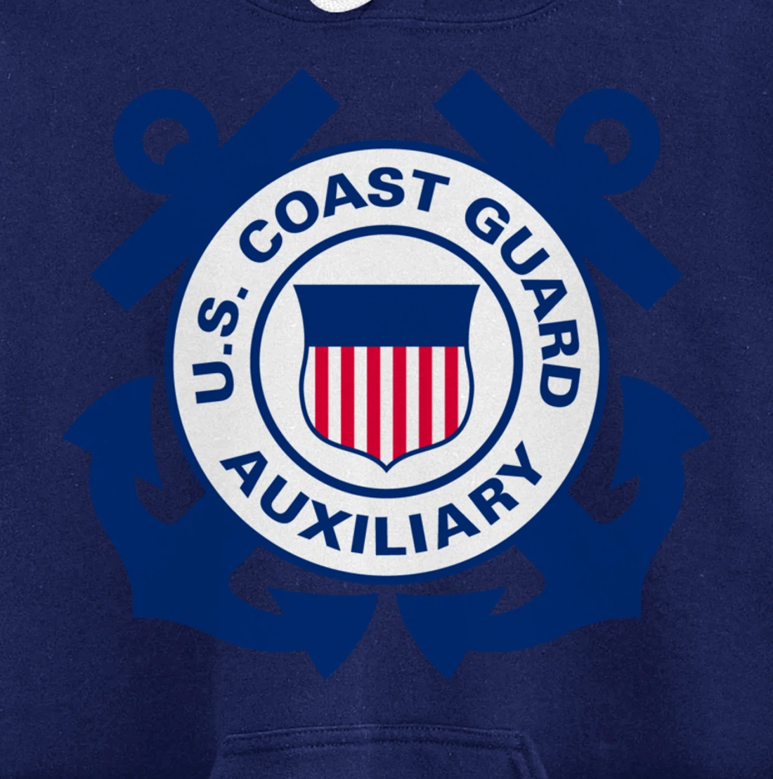 United States Coast Guard Auxiliary Logo Military Veteran Pullover Hoodie