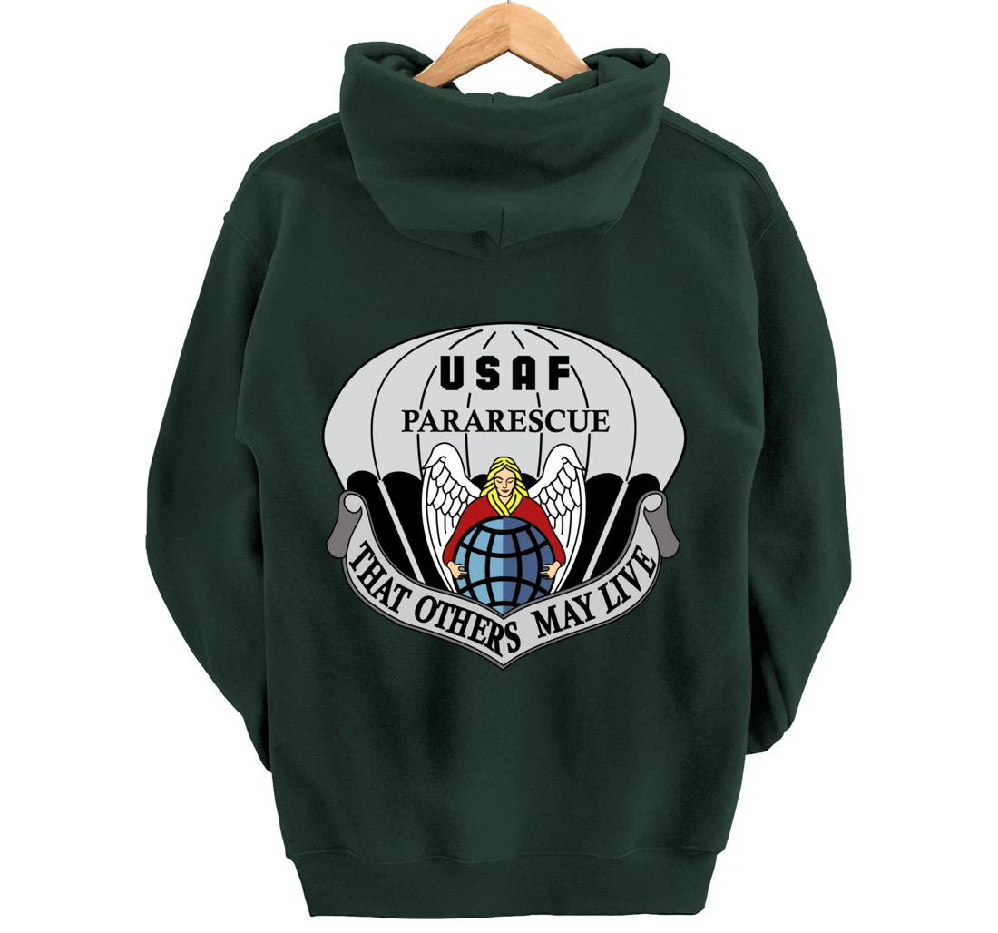 Air Force Pararescue Insignia PJ Military Veteran Patriotic Pullover Hoodie