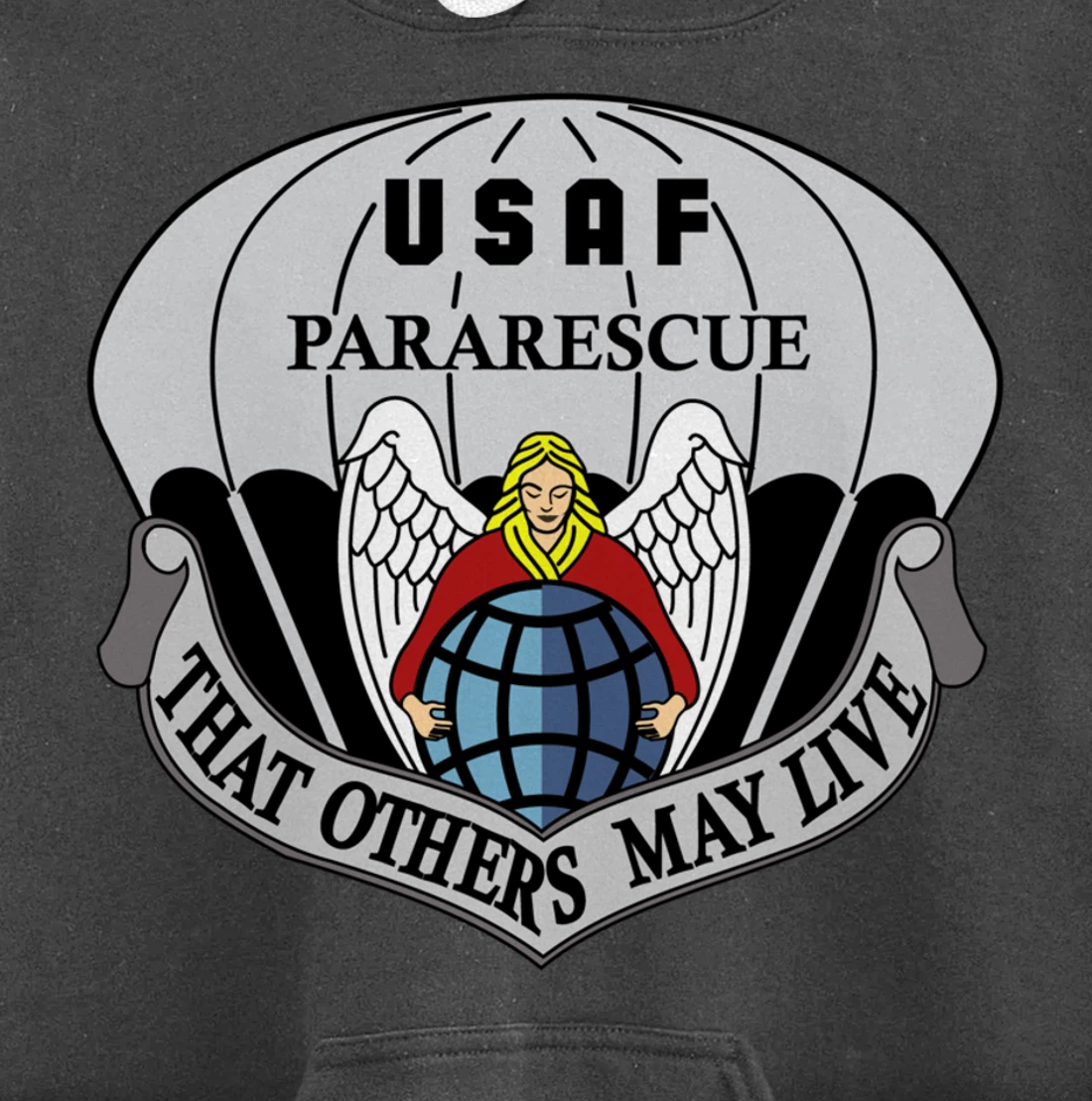Air Force Pararescue Insignia PJ Military Veteran Patriotic Pullover Hoodie