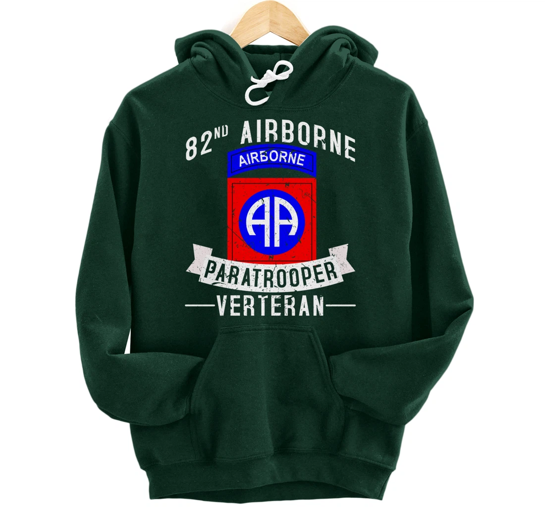 82nd Airborne Division Paratrooper Army Veteran Pullover Hoodie