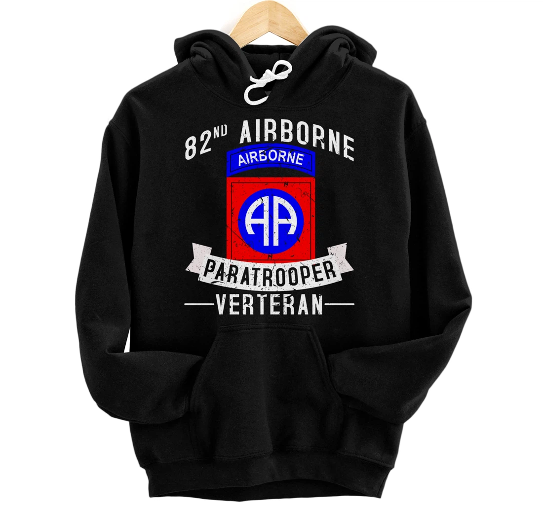 82nd Airborne Division Paratrooper Army Veteran Pullover Hoodie