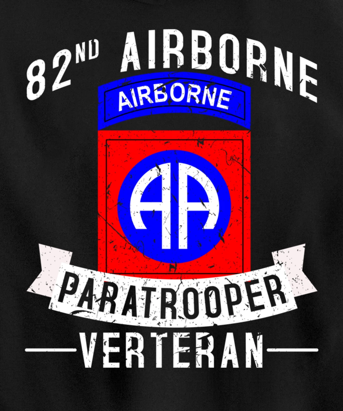 82nd Airborne Division Paratrooper Army Veteran Pullover Hoodie
