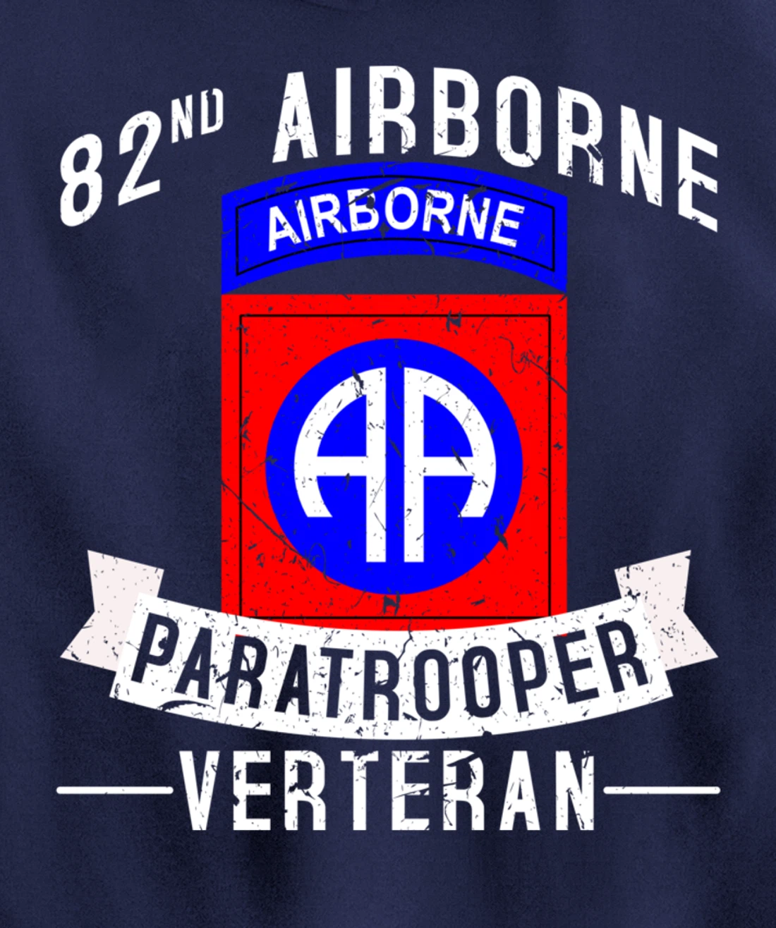 82nd Airborne Division Paratrooper Army Veteran Pullover Hoodie