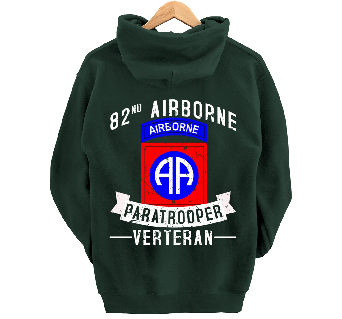 82nd Airborne Division Paratrooper Army Veteran Pullover Hoodie