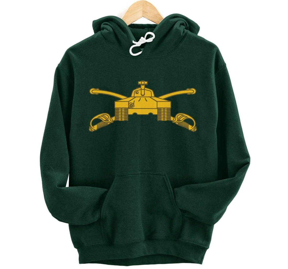 US Army Armor Branch Insignia Military Tank Veteran Tanker Pullover Hoodie