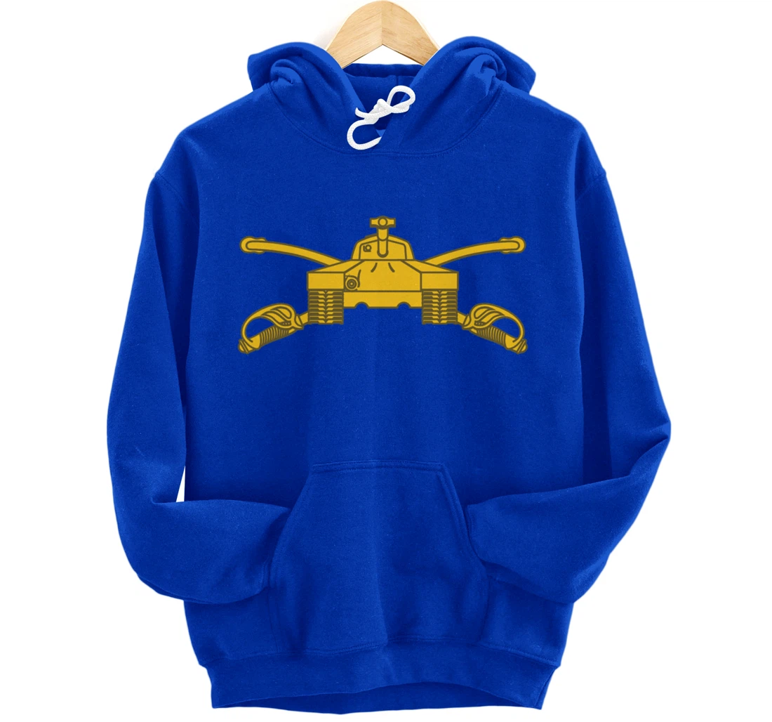 US Army Armor Branch Insignia Military Tank Veteran Tanker Pullover Hoodie
