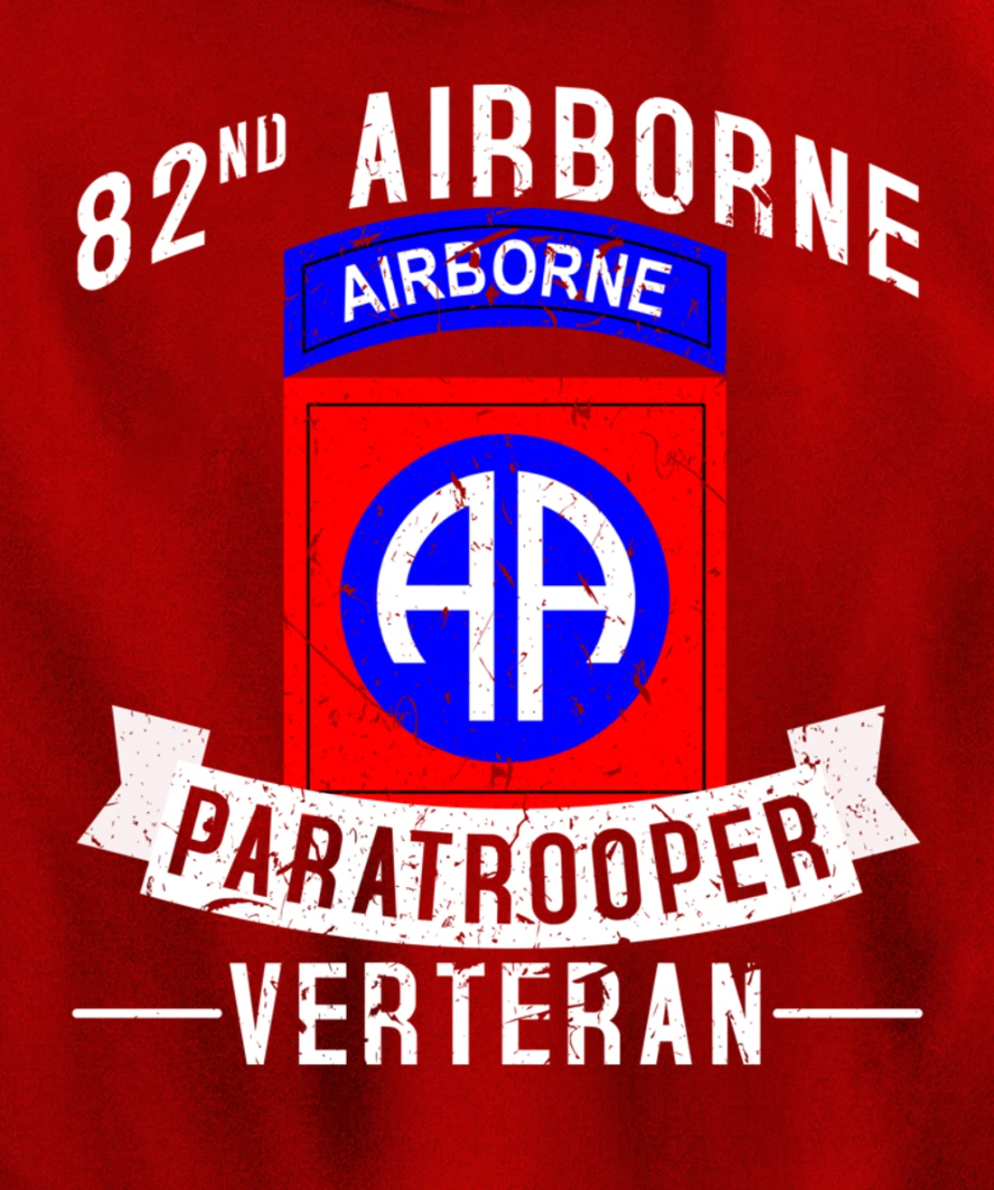 82nd Airborne Division Paratrooper Army Veteran Pullover Hoodie