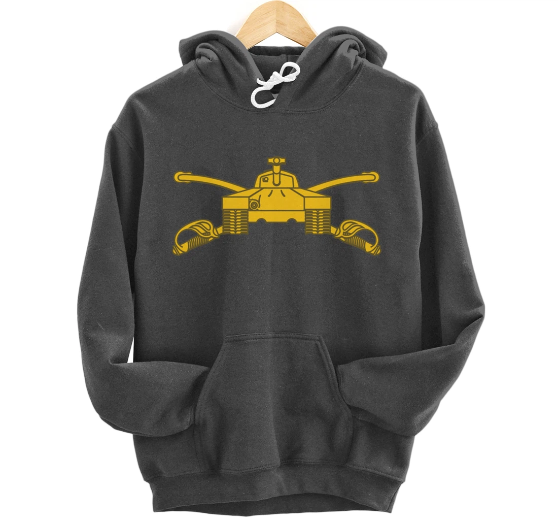 US Army Armor Branch Insignia Military Tank Veteran Tanker Pullover Hoodie