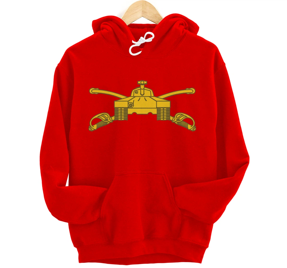US Army Armor Branch Insignia Military Tank Veteran Tanker Pullover Hoodie