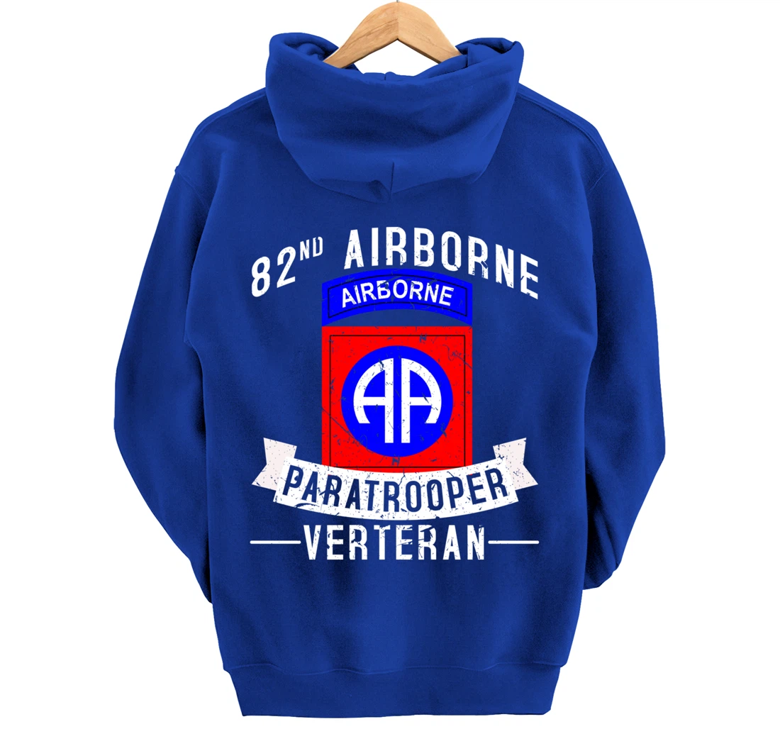82nd Airborne Division Paratrooper Army Veteran Pullover Hoodie