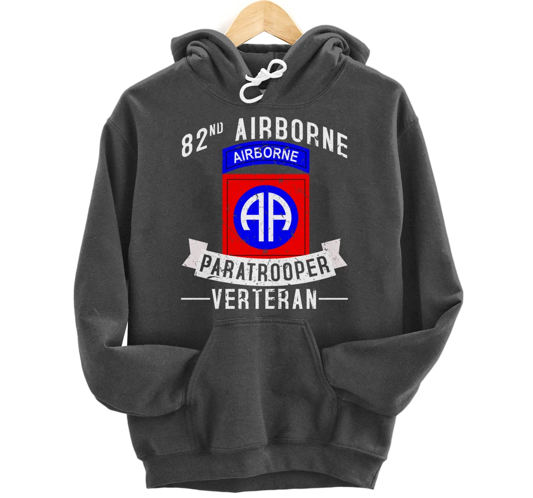 82nd Airborne Division Paratrooper Army Veteran Pullover Hoodie