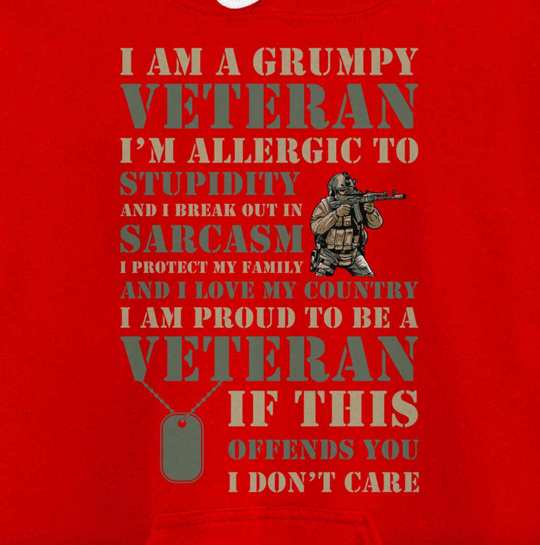 I'm A Grumpy Veteran - Honor Veteran Gift Pullover Hoodie