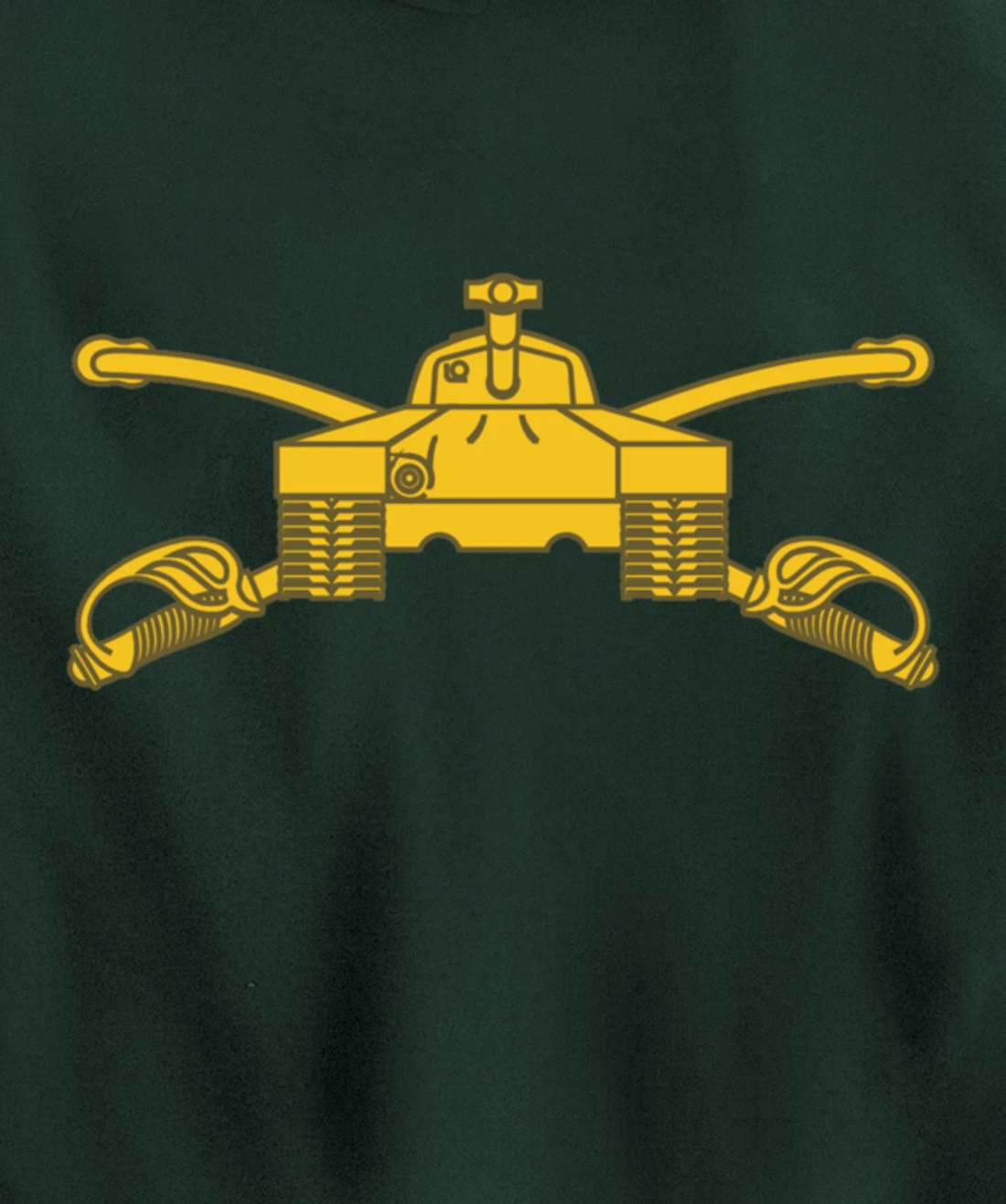 US Army Armor Branch Insignia Military Tank Veteran Tanker Pullover Hoodie