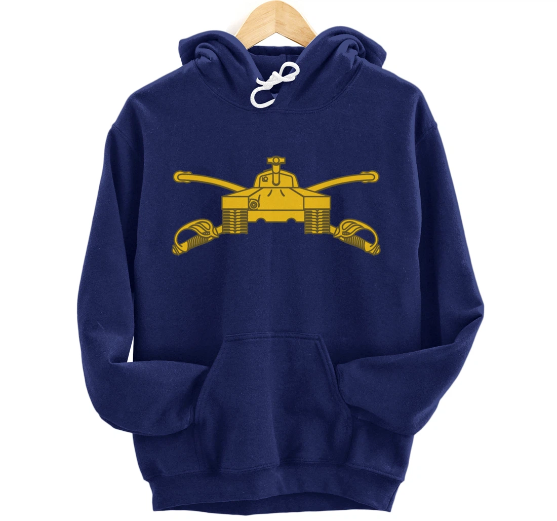 US Army Armor Branch Insignia Military Tank Veteran Tanker Pullover Hoodie