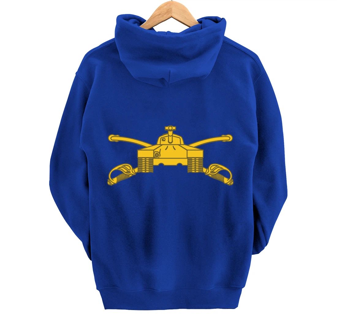 US Army Armor Branch Insignia Military Tank Veteran Tanker Pullover Hoodie