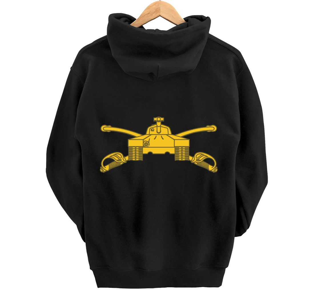 US Army Armor Branch Insignia Military Tank Veteran Tanker Pullover Hoodie